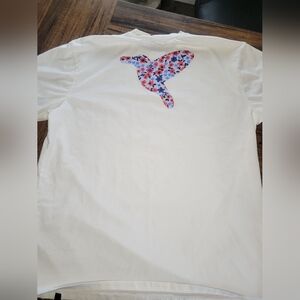 Birddog T-shirt with Floral Pattern On Back